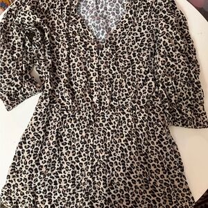 Banana Republic Leopard Print Midi Dress